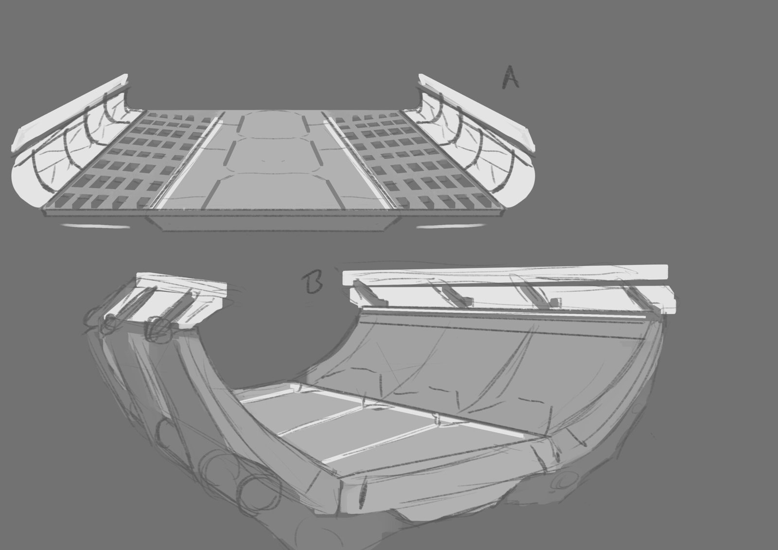The eventual track designs for the mockup.